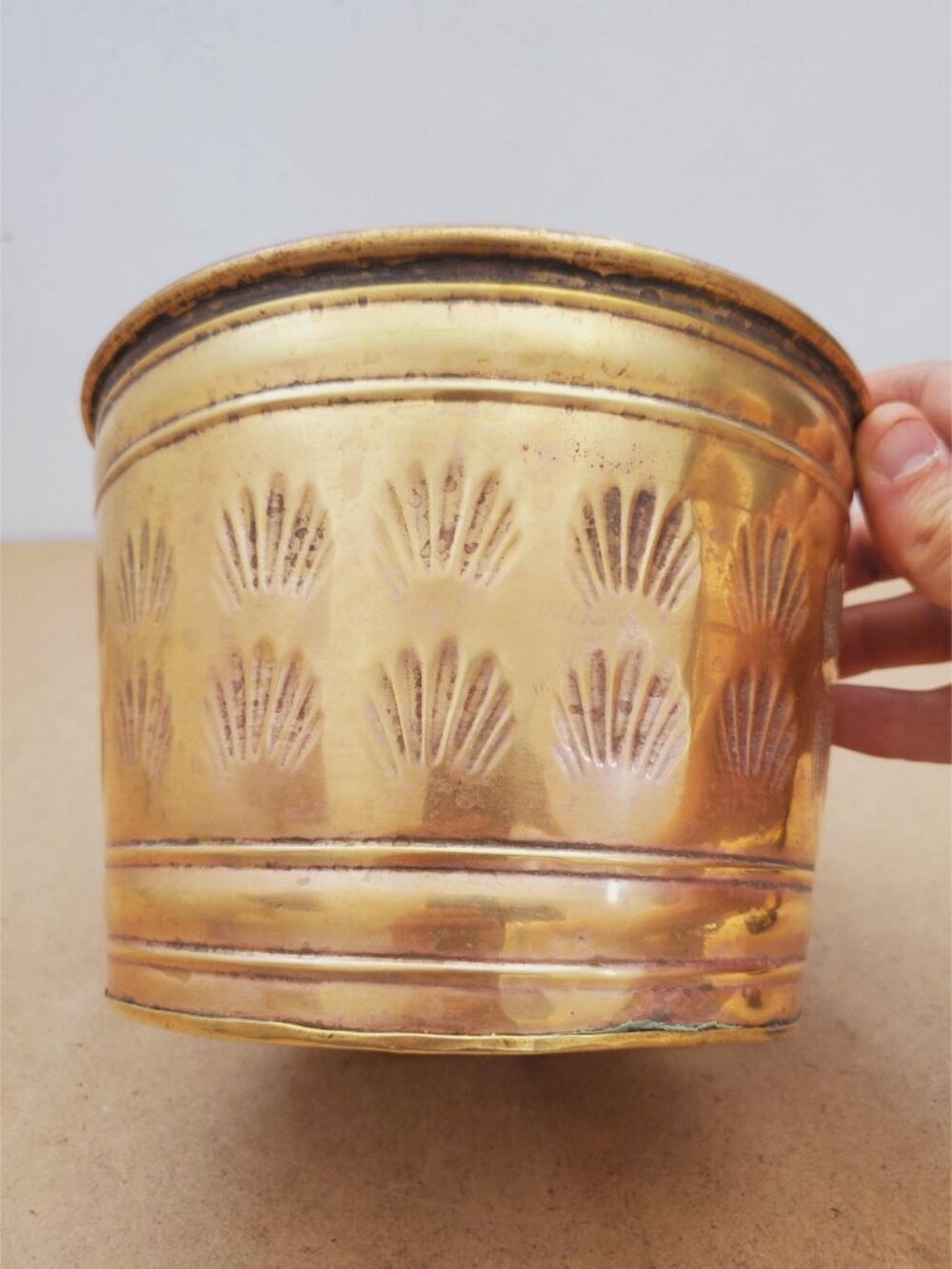 Vintage 1980s brass Planter, Plant Holder, Succulent Pot, brass Plant Pot, brass - Picture 6 of 8